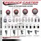 Service Caster 3.5'' Red Poly Swivel 1-1/4'' Expanding Stem Caster with Brake SCC-EX20S3514-PPUB-RED-TLB-114 - alternate 4